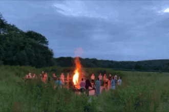 Glastonbury Retreat fire ceremony