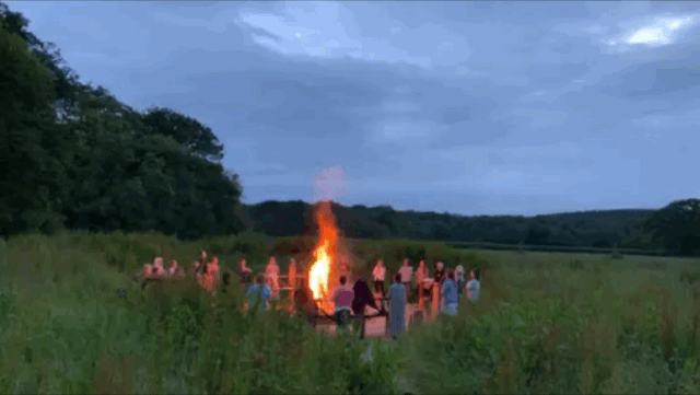 Glastonbury Retreat fire ceremony